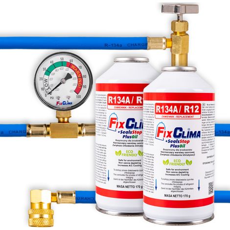 KIT AIRE ACONDICIONADO PARA COCHE GAS R134A + SELLADOR