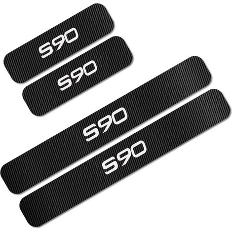 (Pour S90) Lot de 4 autocollants de protection de seuil de porte pour Volvo XC90,XC60 T6,S60,XC40,V40,V60,V50,S40 AWD,V90 et S90 (1/3)