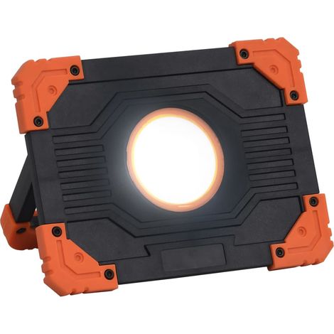 Projecteur LED portable, ABS, 10 W, blanc froid