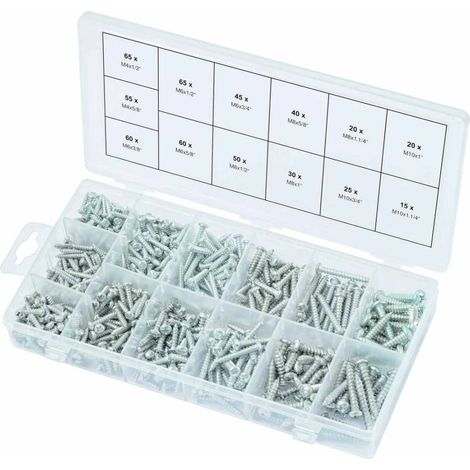 Surtido de tornillos Kstools 550 piezas acero ISO7049 (1/3)