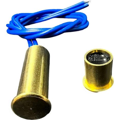 Interrupteurs magnétiques de porte compatibles avec les systèmes d'alarme de bureau, interrupteurs encastrés câblés pour portes et fenêtres, interrupteurs magnétiques en laiton (NF/NO). (1/5)