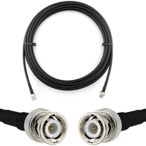BNC mâle vers BNC mâle 5m câble coaxial — cable d'extension HF240 (LMR 240 équivalent) etanche — rallonge BNC pour Antenne CB Radio Amateur Sans fil Radio WIFI adaptateur UHF VHF (1/5)