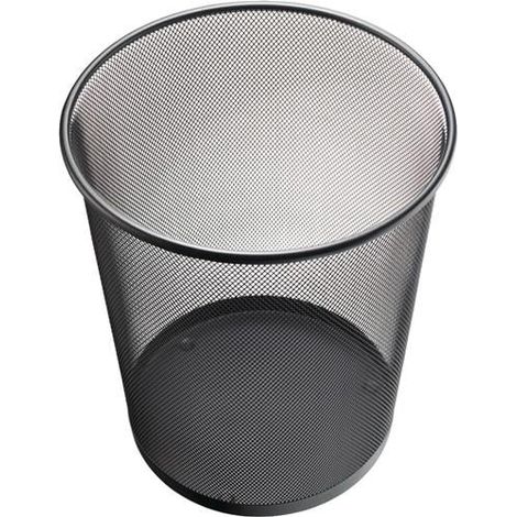 Cesta de papel 23l H350xØ295mm con decoración perforada STA negro HELIT