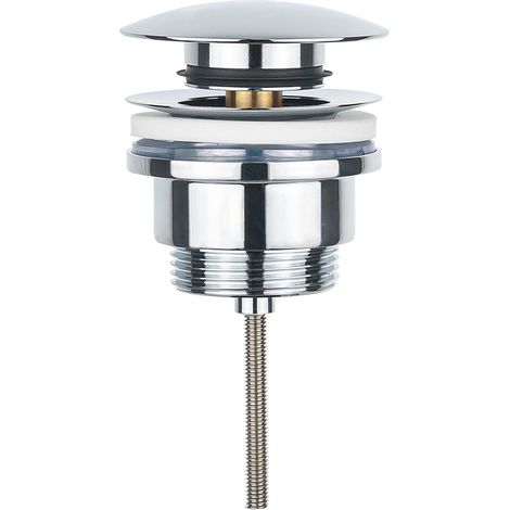 Bouchon d'évier universel argenté, bouchon anti-fuite pour lavabo, bonde de salle de bain anti-odeur en acier inoxydable (1/3)