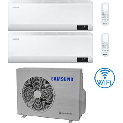 Klimaanlage Samsung WINDFREE AVANT R32 Wifi Dual Split Wechselrichter 9000 + 12000 BTU mit E.U. AJ068TXJ3KG/EU NEUE Klasse A++/A+