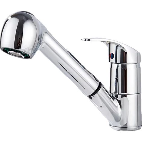 Robinet de cuisine, bec rétractable, monté sur plan, Chrome B (1/2)