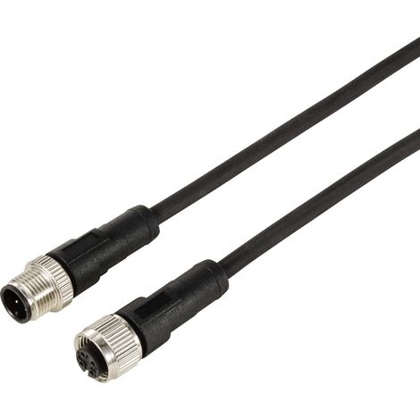 TRU COMPONENTS TC-12833008 Sensor-Aktor-Verlängerungsleitung M12 Stecker gerade auf Kupplung gerade