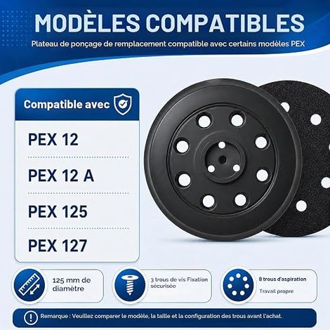 Hard sanding plate compatible with 12, 125 and 400 (1/4)