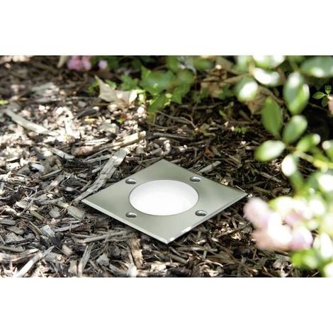 1 unité Spot encastrable extérieur GU10, 3,5 W, acier inoxydable, IP65, pour allées et terrasses