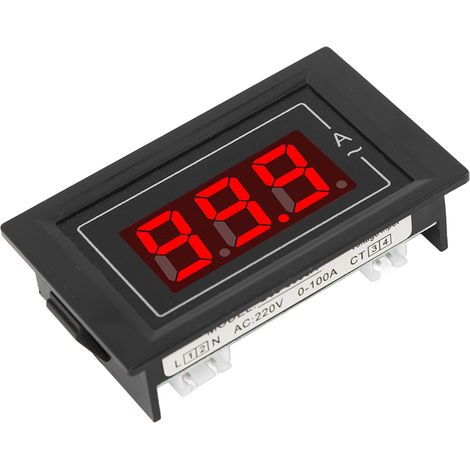 Ampèremètre monophasé à 2 fils, 220 V CA, 0-100 A (1/5)