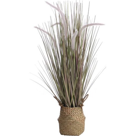 Plante graminée artificielle avec pot tissé - H.80 - BEGURA (1/4)