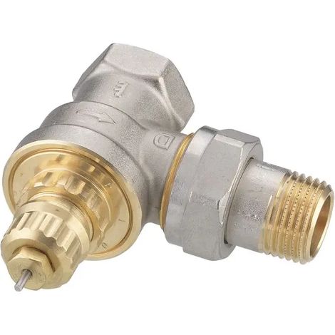Danfoss Cuerpo de válvula RA-G 15 R 1/2, Angular, Niquelado mate, 013G1676