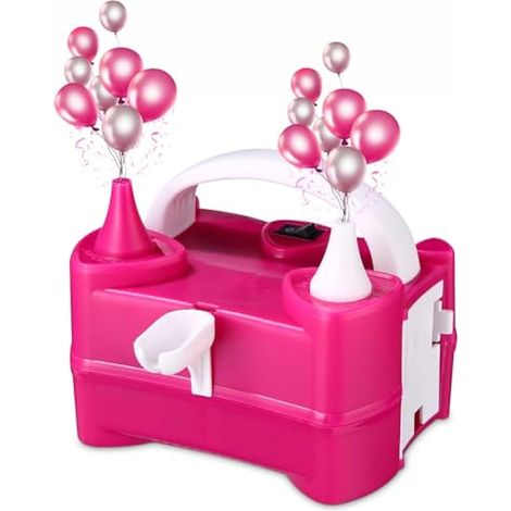 Gonfleur électrique pour ballons 400W, pompe à air double buse, portable avec 2 modes, multifonction pour fêtes, anniversaires, mariages (1/3)