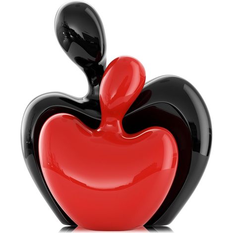 Petite statue de couple enlacé en céramique, cadeau romantique pour anniversaire de mariage ou Saint-Valentin, déco de meuble TV. (1/5)
