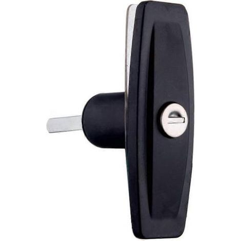 Poignée de verrouillage Pop for UP noire avec joint, sans filetage, à ouverture dans le sens horaire, pour couvre-bennes de camionnettes. (1/5)