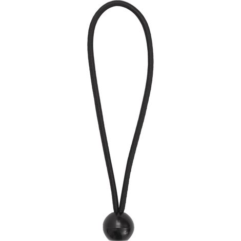 Cordes Élastiques avec Boule Tendeurs pour Fixation Bâche et Câble Noir Lot de 25 (1/5)