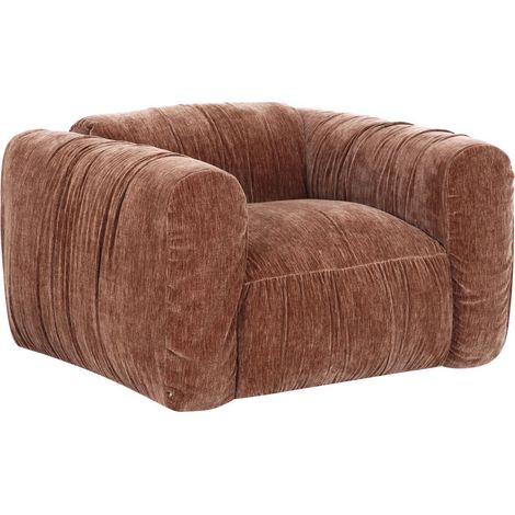 Fauteuil lounge généreux en tissu café - café (1/5)