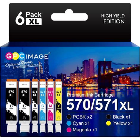 570 571 XL Cartouche Compatible pour Canon CLI 571 PGI 570 XL (1/5)