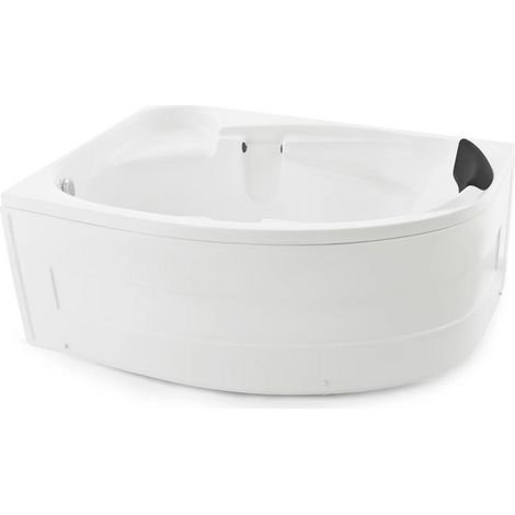 Baignoire asymétrique gauche-droite Raul avec tablier 170 x 100cm - Angle: Droit - Siphon: Sans (1/3)