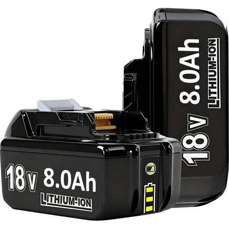 Batterie, capacité 8000mAh, compatible avec divers modèles, 2PCS 8000mAh Batterie, 18V (1/2)