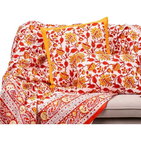 Jeté de canapé couvre-tout motif orange 270x270 San Vito Lo Capo (1/3)