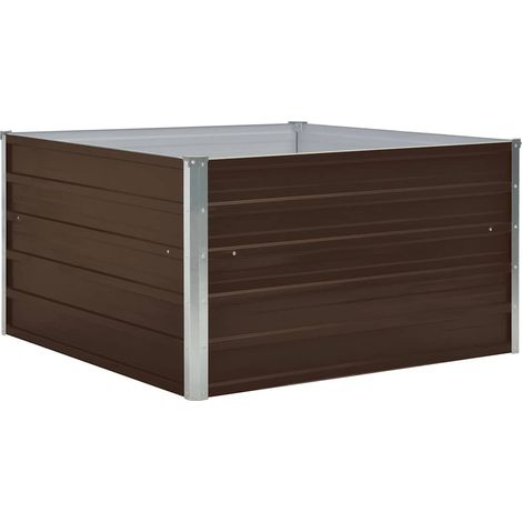 Maison Exclusive - Hochbeet 100 x 100 x 45 cm Verzinkter Stahl Br (1/5)