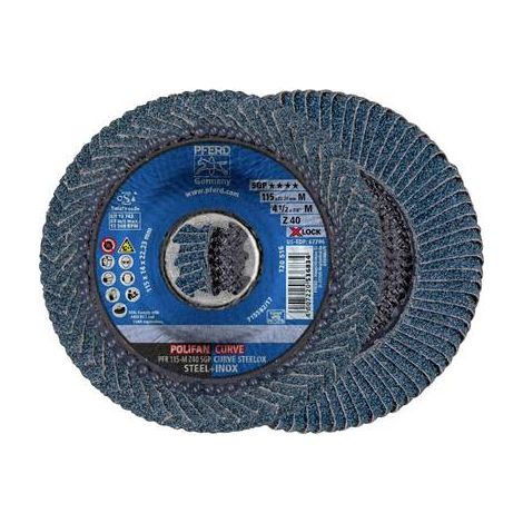 Disque à lamelles X-LOCK SGP-CURVE 115mm moyen K40 Pferd (1/3)