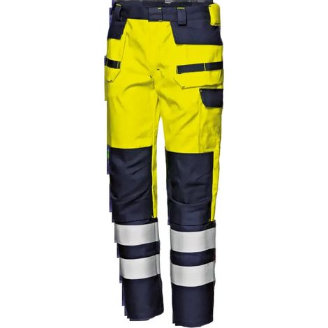 SIR SAFETY SYSTEM SUPERTECH 360 Pantalon de travail multipoches jaune et bleu Taille 54