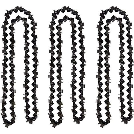 Lot de 3 chaînes de tronçonneuse 50 cm 0.325' 1,5 mm 76 maillons – Matériau haute ténacité – Compatible avec Timberpro et Hyundai (1/4)
