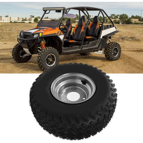Pneus 15x6.00-6 avec jantes, montage monobloc de 6 pouces, adaptés aux VTT, UTV, karts, etc. (surpoids). (1/5)
