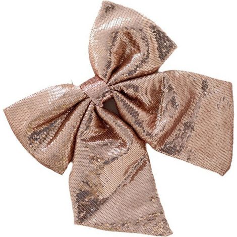 Lazos de cinta grandes, adorno para árbol de Navidad - Champagne L (1/5)