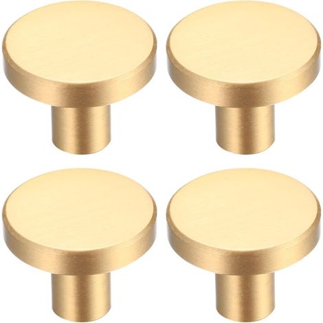 Maniglia rotonda in ottone massiccio per porte, maniglie per mobili, pomelli per cassetti per armadi, credenze, cassettiere, cucine, mobili (1/4)