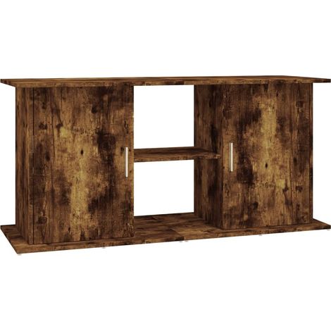Support pour aquarium chêne fumé 121x41x58 cm bois d'ingénierie