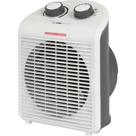 Radiateur soufflant mobile et compact, 2 niveaux de chauffage (1000/2000 watts), Niveau froid inclus (fonction ventilateur), couleur blanc (1/5)