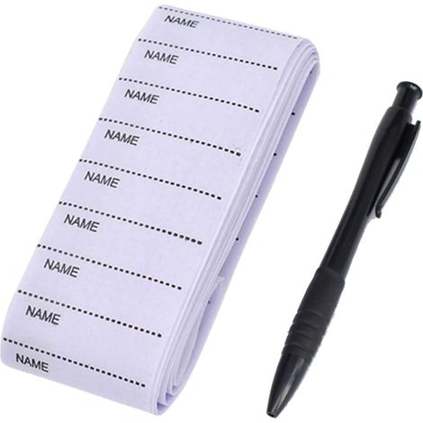 EASYCOMFORT 200 Feuilles d'Étiquettes de Vêtements Tissés - Rubans de Nom Personnalisés Thermocollants à Fixer au Fer à Repasser - Bandes d'Étiquettes de Nom pour Vêtements École (1/5)