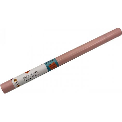 Adhésif Uni Rose Brillant 45cm x 2m (1/2)