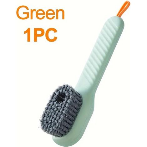 Brosse à chaussures multifonctionnelle avec distributeur de liquide, brosse de lavage de chaussures ménager, brosse de nettoyage à pression, brosse de nettoyage à long manche (1/3)