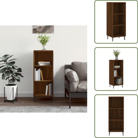 Sideboard Braun Eichen-Optik 34,5x32,5x90 cm Holzwerkstoff - Sideboard - Wohnzimmermöbel - Eiche Optik - Holzmöbel - Regal (1/5)