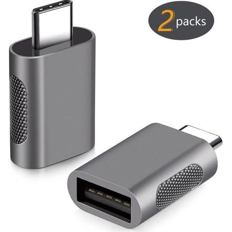 USB-C-auf-USB-OTG-Adapter, USB-3-auf-3.0-Adapter, kompatibel mit MacBook, Microsoft Surface Go und anderen Geräten (2 Stück) (1/4)