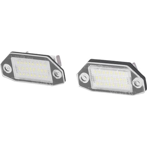 Phares de plaque d'immatriculation LED blancs 12-24V en plastique, compatibles Ford Focus C-MAX 2003-2018, branchement facile (1/5)