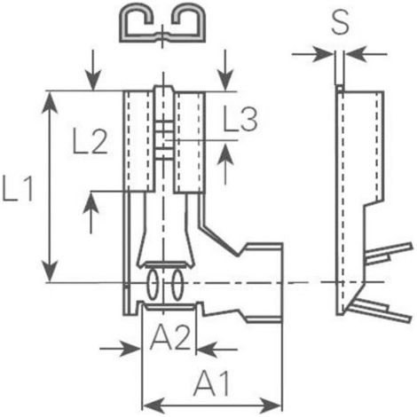 Cosse clip 4.8 mm x 0.8 mm Vogt Verbindungstechnik 380208.67 90 ° non isolé métal 1 pc(s) A582871 (1/3)