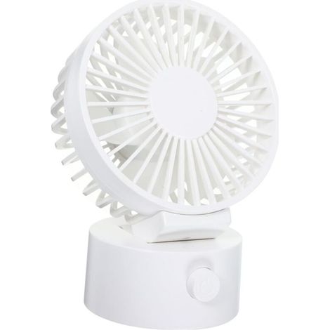 1pièce Petit Ventilateur De Bureau Usb Portable Ventilateur De Table Compact Avec Fonction Oscillante Pour Intérieur Et Extérieur Blanc (1/5)