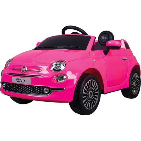 Auto elettrica per bambine Fiat 500 rosa con (1/2)