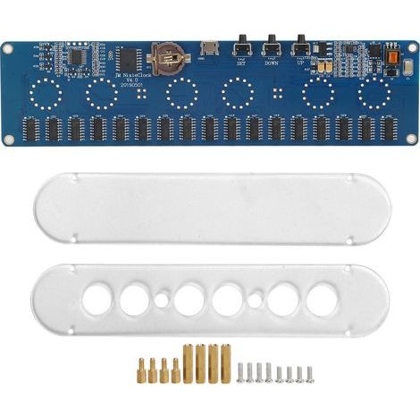 Carte de contrôle STM8S005 pour horloge LED IN14 avec tube numérique, circuit imprimé RGB, USB et boîtier acrylique - Idée cadeau (1/5)