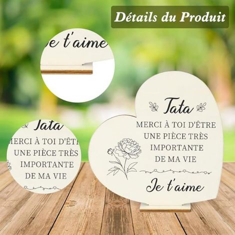 Cadeau Personnalisé pour Tata - Anniversaire, Nol, Fête des Mères, Future Tata - Planches Amour Tata COFFRET THEMATIQUE (1/5)