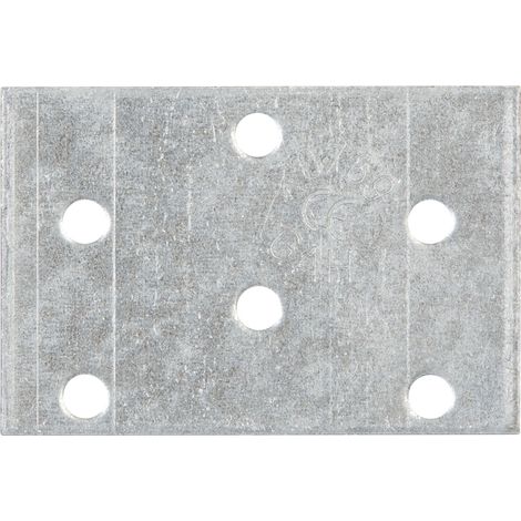 Connecteur plat EN 14545:29-2 L.60mm B.40mm S.2mm Acier galvanisé Nb trou 6 (Par 25)