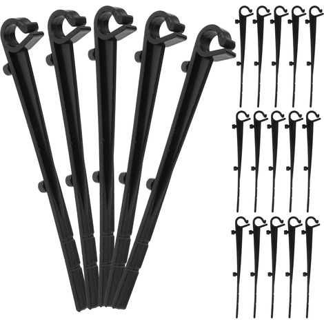 60 Pièces Clips de Fixation à Clip pour Gouttière, ABS Noir (1/4)