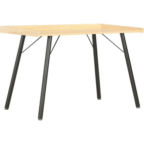 Escritorio mesa puesto de trabajo mueble de ordenador estudio roble 90 x 50 x 79 cm negro 020023557 (1/5)