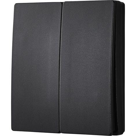 Litecraft Kinetic Push Switch 2 Gang IP65 Rated Electrical Fitting - Matte Black (1/3)