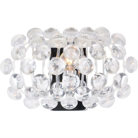 Applique murale glamour Therica chrome E14 40W Reality